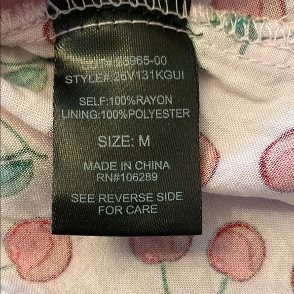 Cherry Print Dress with Straps - Picture 5 of 5